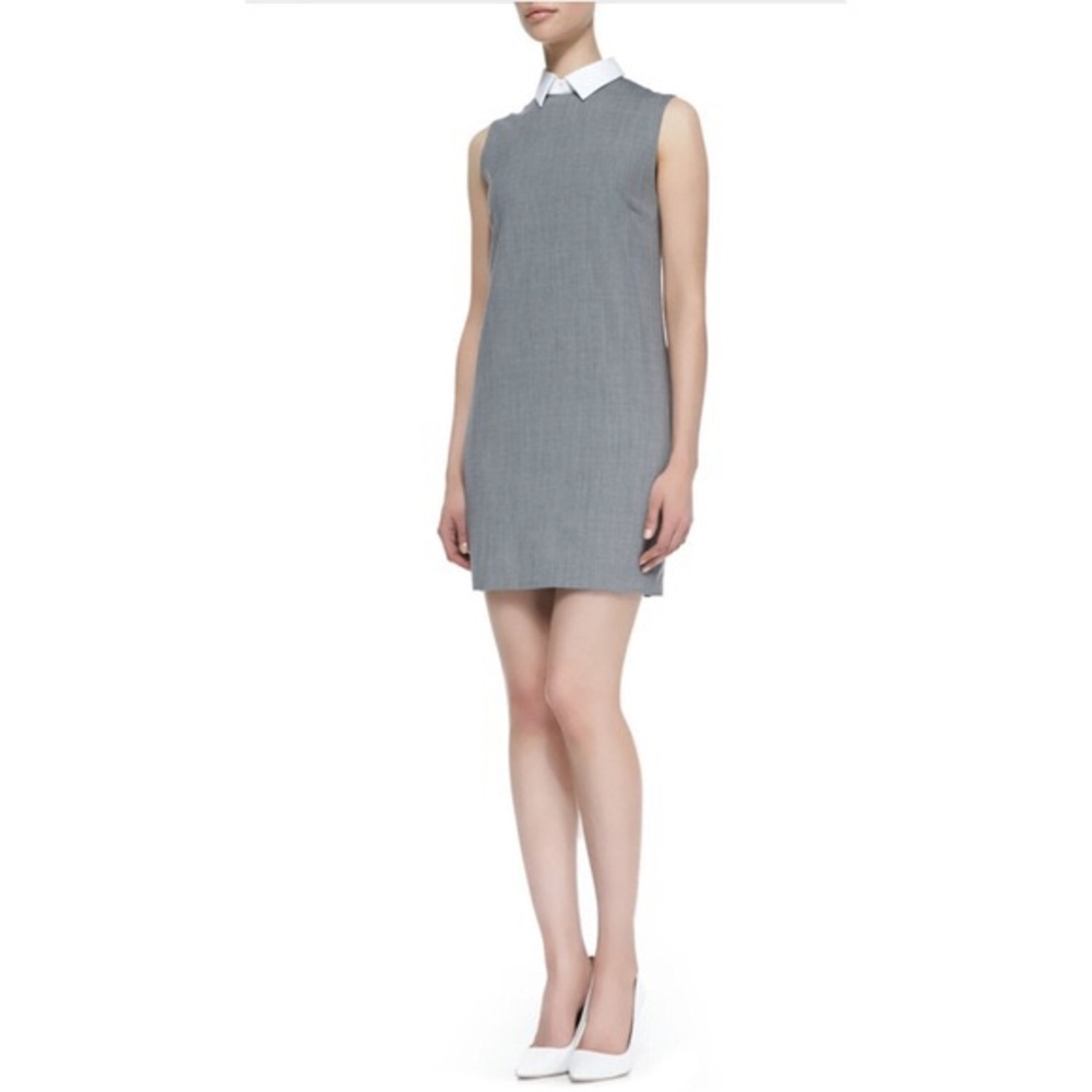 Theory Grey Dress Peter Pan Collar